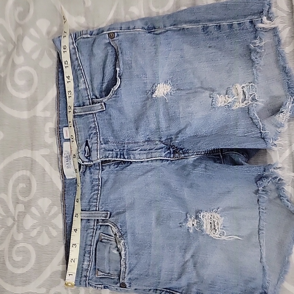 Women's Distressed Blue Jean Shorts
